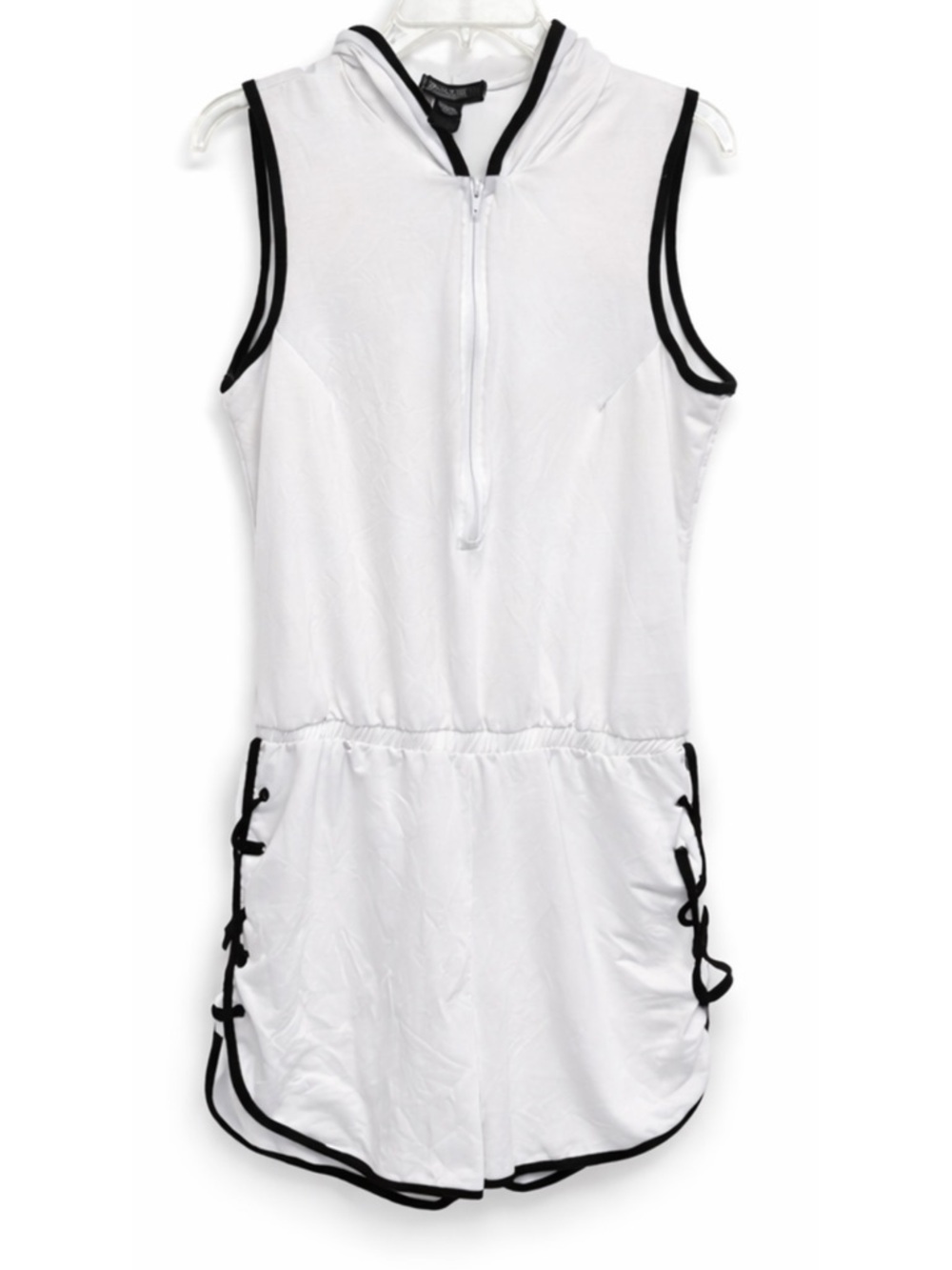 Rouge Collection White Hooded / Beach Cover Up Athleisure Summer